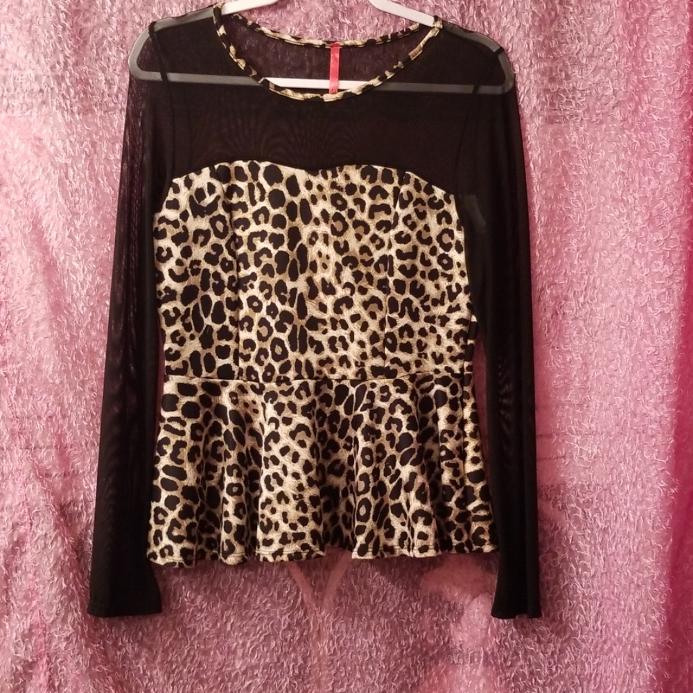Cheetah Print Blouse